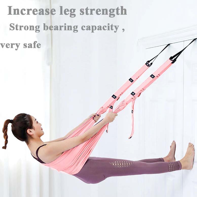 Aerial Swing για Yoga & Pilates - Κουρτίνα με Λαβές για Στήριξη στη Πόρτα - Γαλάζιο